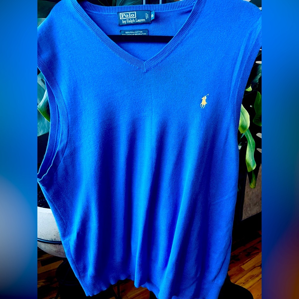 Polo by Ralph Lauren Blue Sleeveless Top